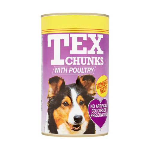 TEX CHUNKS POUL DOG FOOD 1x6x1.2KG PMP &Acirc;&pound;1.99