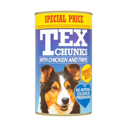 TEX CHUNKS CHICKEN & TRIPE DOG FOOD 1x6x1.2KG PMP &Acirc;&pound;1.99
