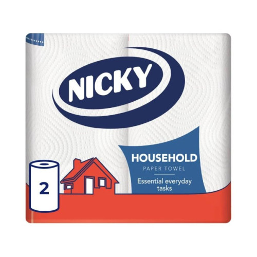 NICKY WHITE 2 PLY KITCHEN TOWELS 1x10x2PK PMP &Acirc;&pound;1.49