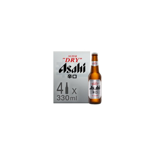 ASAHI SUPER DRY LAGER 4 PACK BOTTLE 1x24x330ML