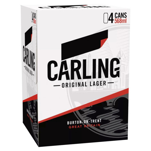 CARLING ORIGINAL LAGER 4 PACK CAN 1x6x568ML PMP &Acirc;&pound;6.99