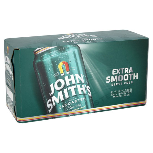 JOHN SMITH EXTRA SMOOTH LAGER 10 PACK CAN 1x2x440ML