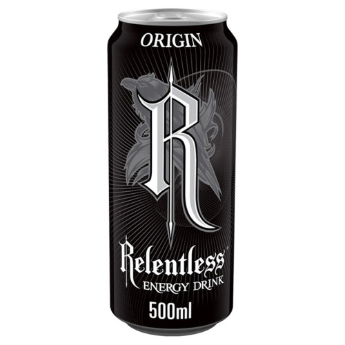 RELENTLESS ORIGIN CAN 1x12x500ML PMP &Acirc;&pound;1