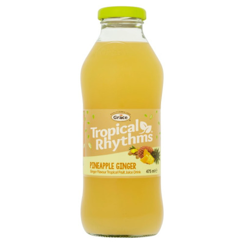 GRACE TROPICAL RHYTHMS PINEAPPLE GINGER BOTTLE 1x12x475ML PMP &Acirc;&pound;1.79