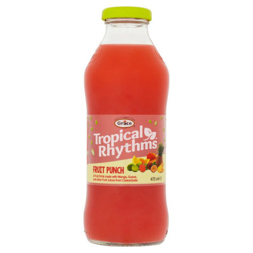 GRACE TROPICAL RHYTHMS FRUIT PUNCH BOTTLE 1x12x475ML PMP &Acirc;&pound;1.79