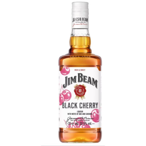 JIM BEAM BLACK CHERRY WHISKEY BOTTLE 6x70CL