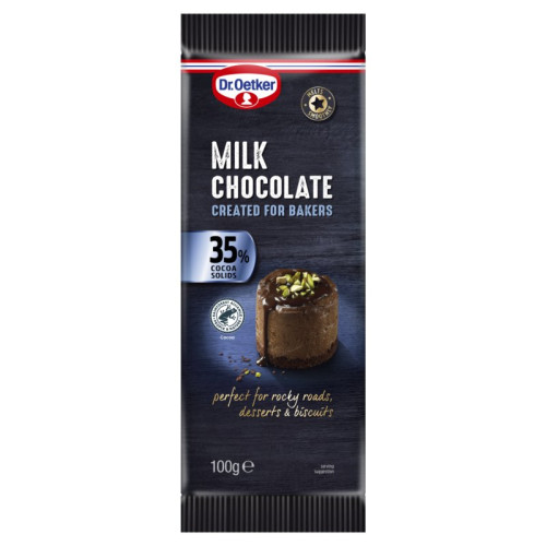 DR OETKER FINE COOKS 35% MILK CHOCOLATE 22x100G