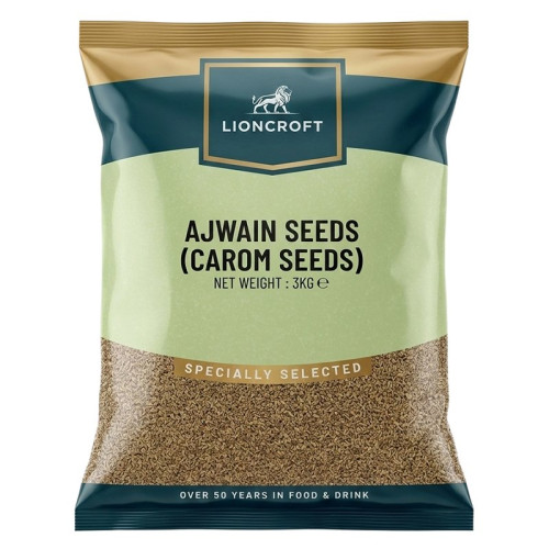 LIONCROFT AJWAIN SEEDS BOLD SORTED 1x3KG