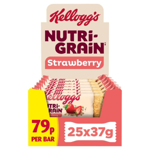 KELLOGGS NUTRI GRAIN STRAWBERRY BAR 1x25x37G PMP &Acirc;&pound;0.79
