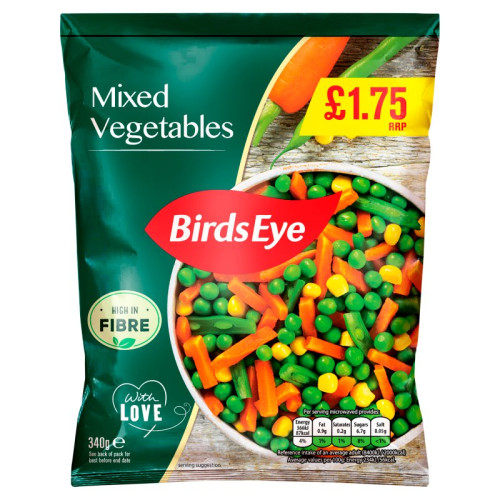 BIRDS EYE MIX VEGETABLES 1x340G PMP &Acirc;&pound;1.75