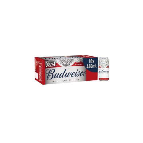 BUDWEISER LAGER CAN 1x10x440ML
