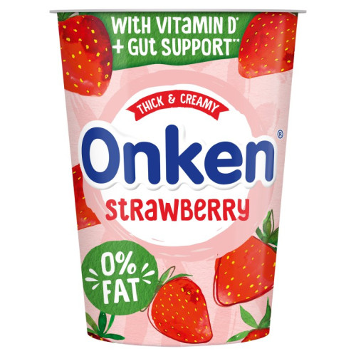 ONKEN BIO STRAWBERRY FAT FREE YOGHURT 6x450G