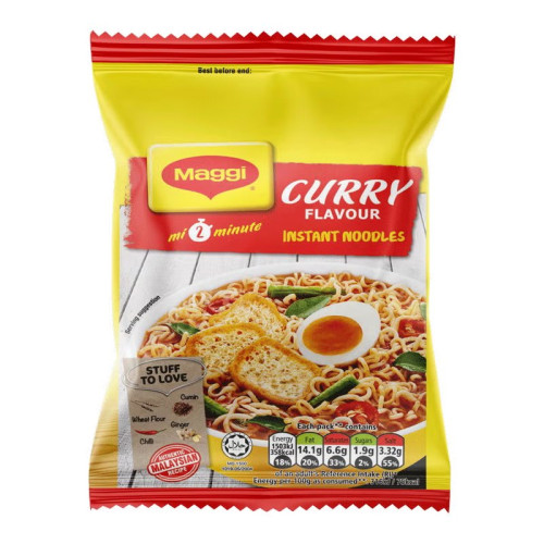 MAGGI CURRY FLAVOURED NOODLES 1x6x74G