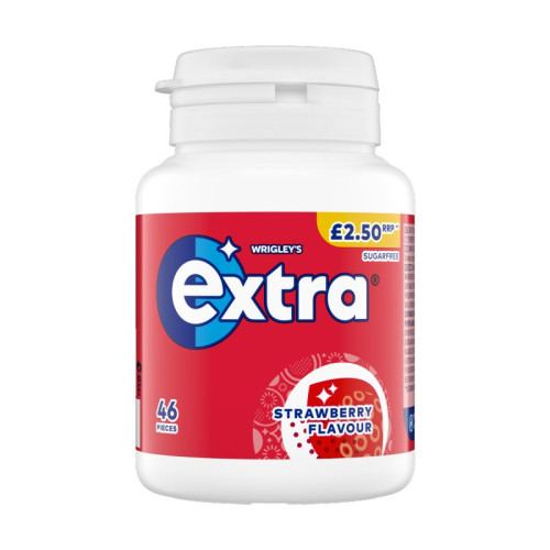 EXTRA STRAWBERRY SUGAR FREE CHEWING GUM BTL 1x6x46s PMP &Acirc;&pound;2.5