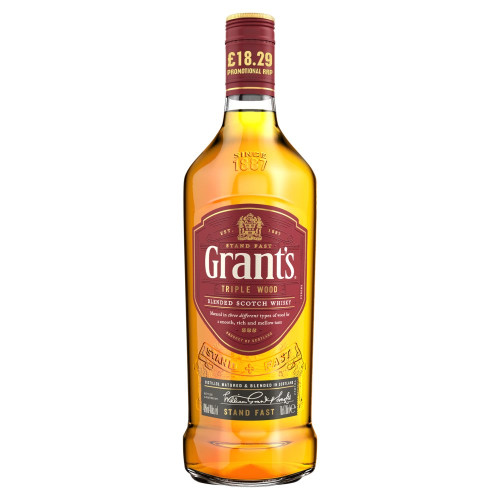 GRANTS SCOTCH WHISKY BOTTLE 1x70CL PMP &Acirc;&pound;18.29