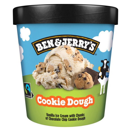 BEN & JERRYS COOKIE DOUGH ICE CREAM 1x465ML