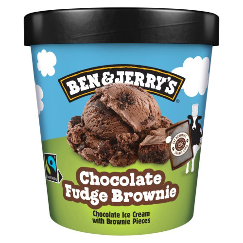 BEN & JERRYS FUDGE BROWNIE ICE CREAM 1x465ML