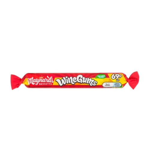 MAYNARDS BASSETTS WINE GUMS SWEETS ROLLER 1x40x52G PMP &Acirc;&pound;0.69