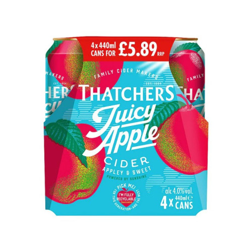 THATCHERS APPLE CIDER 4 PACK CAN 1x6x440ML PMP &Acirc;&pound;5.89