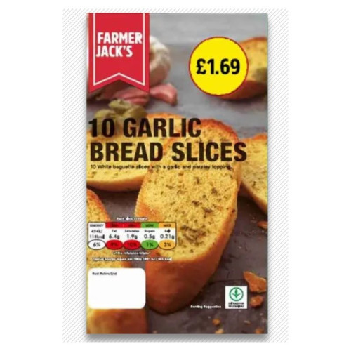 FARMER JACKS GARLIC SLICES 10 PACK 12x260G PMP &Acirc;&pound;1.49