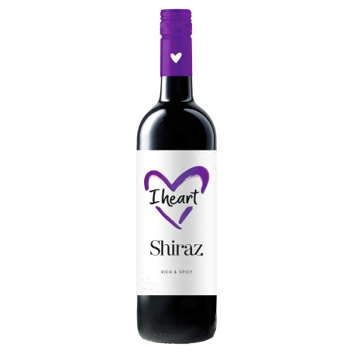 I HEART SHIRAZ RED WINE BOTTLE 6x75CL