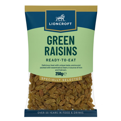 LIONCROFT GREEN RAISINS 1x20x250G