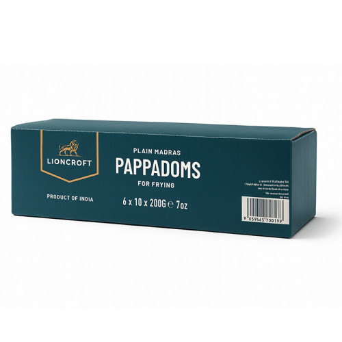 LIONCROFT MADRAS POPPADUMS 1x60x200G