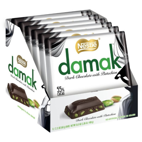 DAMAK DARK CHOCOLATE & PISTACHIO CHOCOLATE BAR 1x6x60G