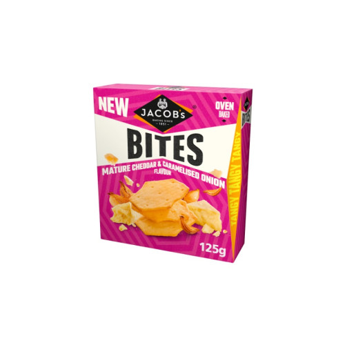JACOBS MATURE CHEDDAR & ONION CRACKERS 1x5x125G PMP &Acirc;&pound;1.75