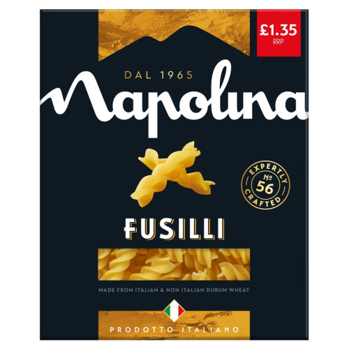 NAPOLINA FUSILLI PASTA 1x6x400G PMP &Acirc;&pound;1.35