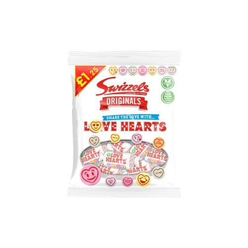 SWIZZELS ORIGINAL LOVE HEARTS 1x12x125G PMP &Acirc;&pound;1.25