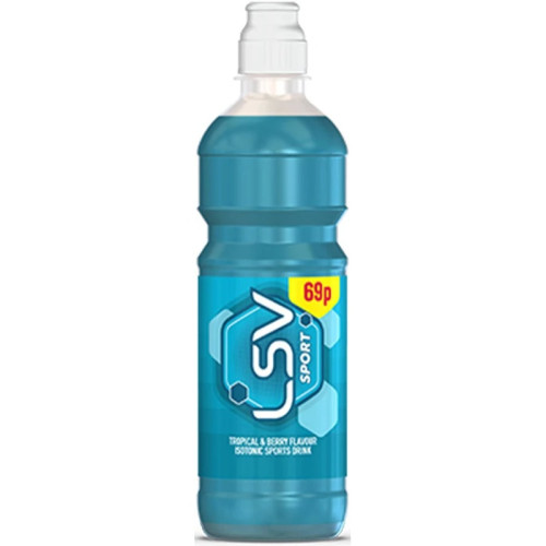 LSV ISOTONIC TROPICAL BLUEBERRY BOTTLE 1x12x500ML PMP &Acirc;&pound;0.69