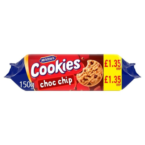 MCVITIES CHOCO CHIP COOKIES 1x12x150G PMP &Acirc;&pound;1.35