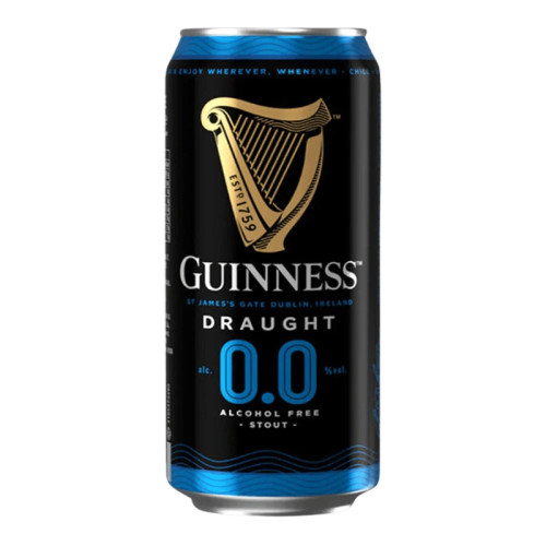 GUINNESS DRAUGHT ZERO BEER CAN 1x24x538ML