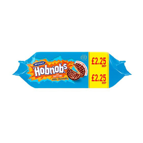 MCVITIES HOBNOBS MILK CHOCOLATE BISCUIT 1x15x266G PMP &Acirc;&pound;2.25