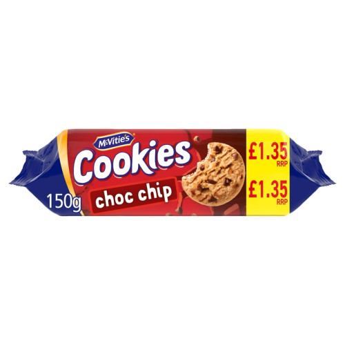 MCVITIES WHITE CHOCO CHIP COOKIES 1x12x150G PMP &Acirc;&pound;1.35