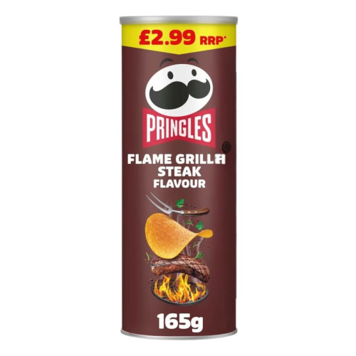 PRINGLES FLAME GRILLED CRISPS 1x6x165G PMP &Acirc;&pound;2.99