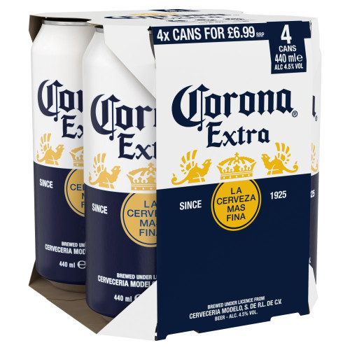 CORONA EXTRA LAGER 4 PACK BOTTLE 1x6x330ML PMP &Acirc;&pound;6.99