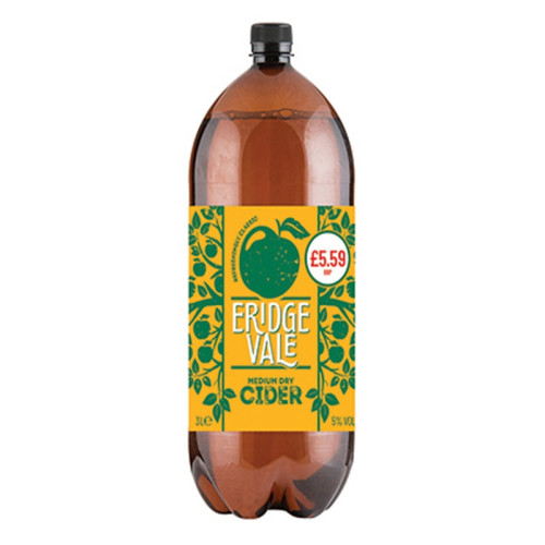 ERIDGE VALE CIDER BOTTLE 1x4x3L PMP &Acirc;&pound;5.59