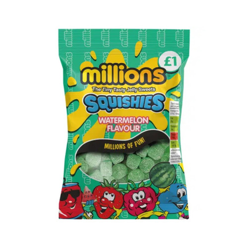 MILLION SQUISHIES WATERMELON BAG 1x12x100G PMP &Acirc;&pound;1
