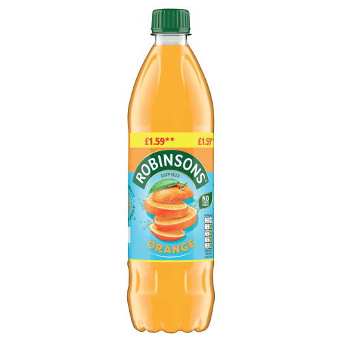 ROBINSONS SQUASH ORANGE SUGAR FREE BOTTLE 1x12x750ML PMP &Acirc;&pound;1.59
