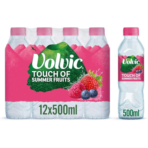 VOLVIC FLAVOURED WATER SUMMER FRUITS BOTTLE 1x12x500ML PMP &Acirc;&pound;1