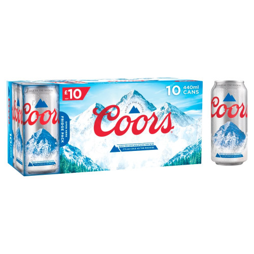 COORS LAGER 10 PACK CAN 1x2x440ML PMP &Acirc;&pound;10