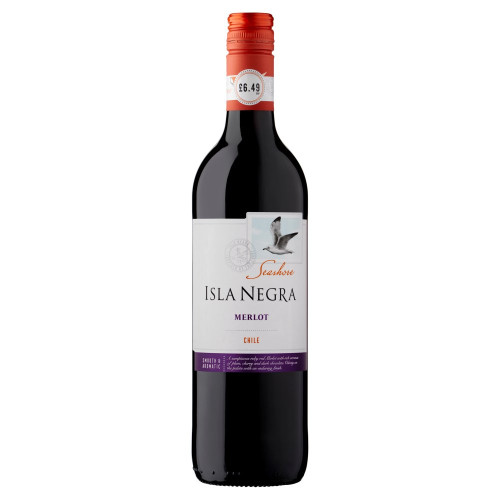 ISLA NEGRA SEASHORE MERLOT RED WINE BOTTLE 1x75CL PMP &Acirc;&pound;6.49