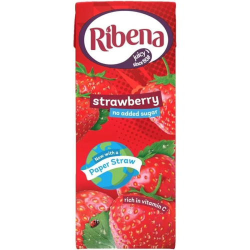 RIBENA STRAWBERRY CARTON 1x24x250ML PMP &Acirc;&pound;0.75