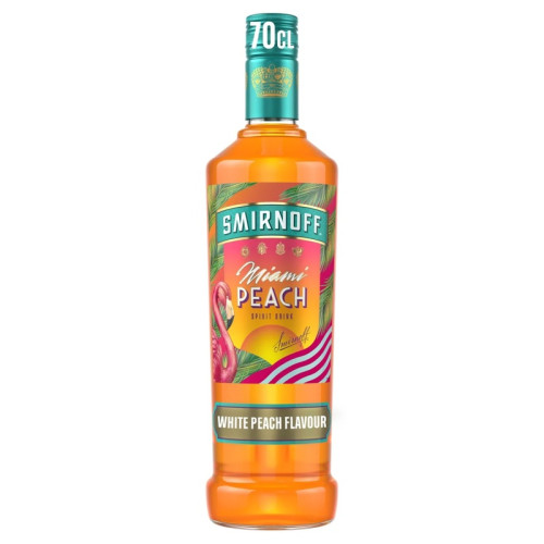 SMIRNOFF MIAMI PEACH VODKA BOTTLE 1x70CL