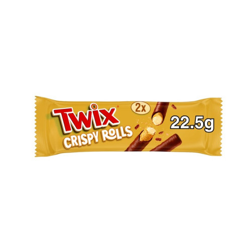 TWIX CRISPY ROLLS CARAMEL MILK CHOCOLATE TWIN BARS 1x24x22.5G