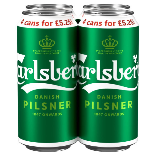 CARLSBERG PILSNER LAGER 4 PACK CAN 1x6x440ML PMP &Acirc;&pound;5.25