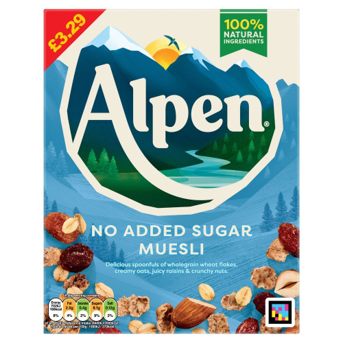 ALPEN NO ADDED SUGAR MUSELI 1x6x550G PMP &Acirc;&pound;3.29