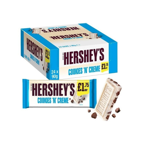 HERSHEYS CHOCOLATE COOKIES AND CREAM 1x24x90G PMP &Acirc;&pound;1.75